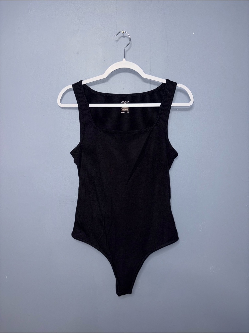 Jockey | Black Ribbed Bodysuit | Size Large